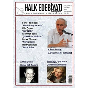 Halk Edebiyatı Dergisi Sayı: 24 Mayıs-Haziran 2018 Kolektif