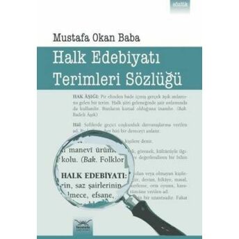 Halk Edebiyatı Terimleri Sözlüğü Mustafa Okan Baba