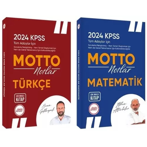 Hangi Kpss Yayınları 2024 Kpss Türkçe Ve Matematik Motto Notlar 2'Li Set Ercan Gökbayrak