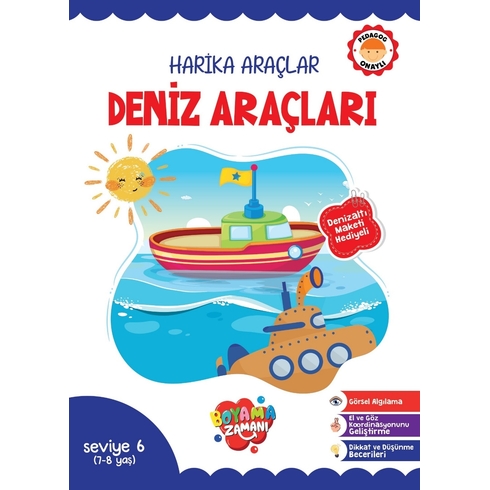 Harika Araçlar – Deniz Araçları Seviye 6 (7-8 Yaş) Kolektif