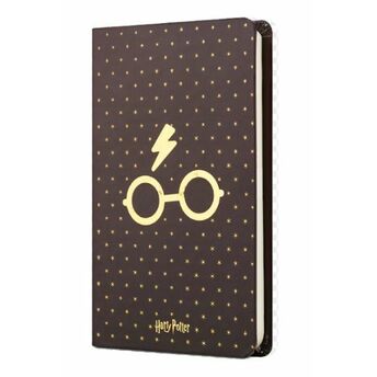 Harry Potter Sert Kapak Mini Defter Gözlük Bordo