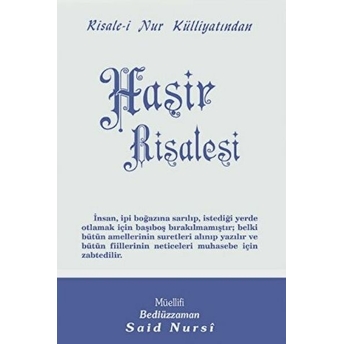 Haşir Risalesi - Orta Boy Bediüzzaman Said Nursi