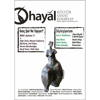 Hayal Kültür Sanat Edebiyat Dergisi Sayı: 66 (Temmuz-Ağustos-Eylül) 2018