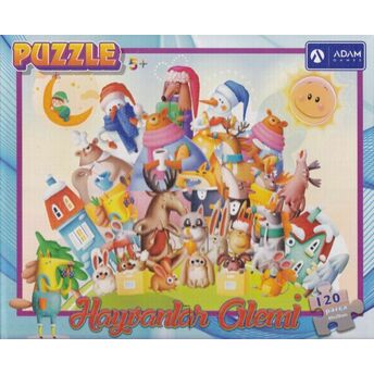 Hayvanlar Alemi 120 Parça Puzzle (40X28)