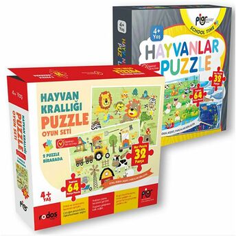 Hayvanlar Puzzle Seti Kolektif