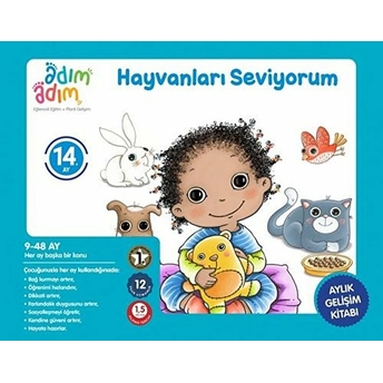 Hayvanları Seviyorum - 14. Ay Gelişim Kitabı Kolektıf