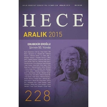 Hece Aylık Edebiyat Dergisi Sayı : 228 - Aralık 2015 Kolektif