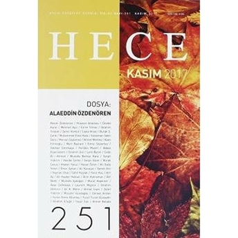 Hece Aylık Edebiyat Dergisi Sayı: 251 - Kasım 2017 Kolektif