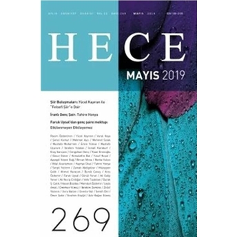 Hece Aylık Edebiyat Dergisi Sayı: 269 Mayıs 2019 Kolektif