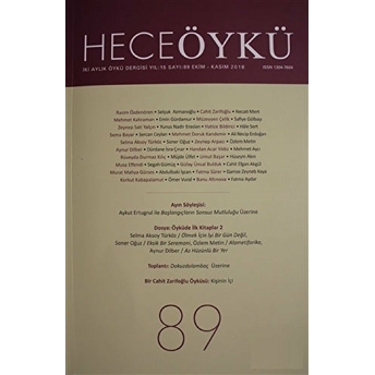 Hece Öykü Dergisi Sayı: 87 Komisyon