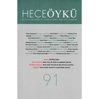 Hece Öykü Dergisi Sayı 91 Şubat-Mart 2019