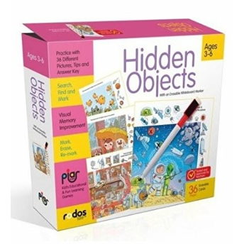 Hidden Objects - Practice With 36 Different Pictures - Search, Find And Mark - Ages 3-6