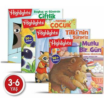 Highlights Sticker Bulmacalı Hikayeler (4 Kitap Takım) Kolektif