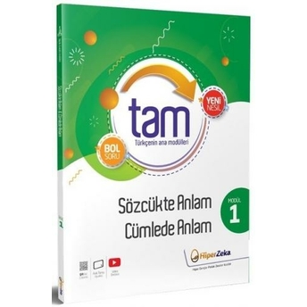 Hiper Zeka 8. Sınıf Tam Türkçe Nin Ana Modülleri-1 Sözcükte Anlam Ve Cümlede Anlam Hasan Aksoy