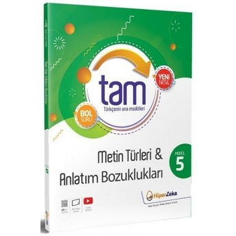 Hiper Zeka 8. Sınıf Tam Türkçe Nin Ana Modülleri-5 Metin Türleri Ve Anlatım Bozuklukları Hasan Aksoy