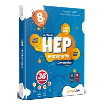 Hiper Zeka Yayınları 8. Sınıf Haftalık Hep Matematik 36 Deneme Mustafa Ak