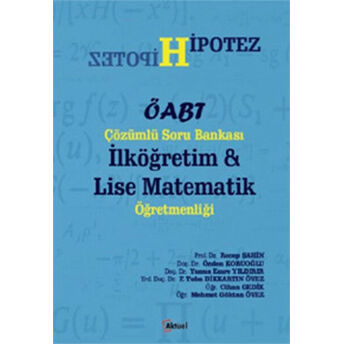 Hipotez Öabt Çözümlü Soru Bankası Ilköğretim Lise Matematik Öğretmenliği Recep Şahin