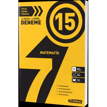 Hız Yayınları 7. Sınıf Matematik 15 Li Deneme Komisyon