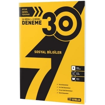 Hız Yayınları 7. Sınıf Sosyal Bilgiler 30 Lu Deneme Komisyon