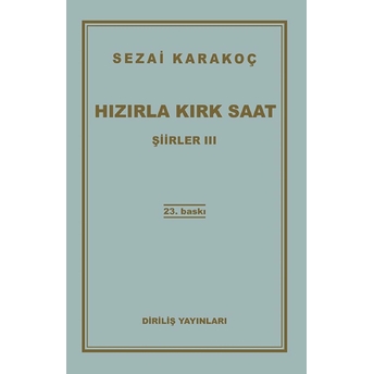 Hızırla Kırk Saat Sezai Karakoç