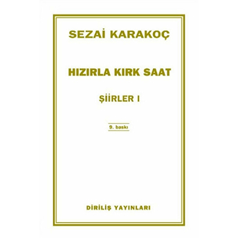 Hızırla Kırk Saat Şiirler 1 Sezai Karakoç