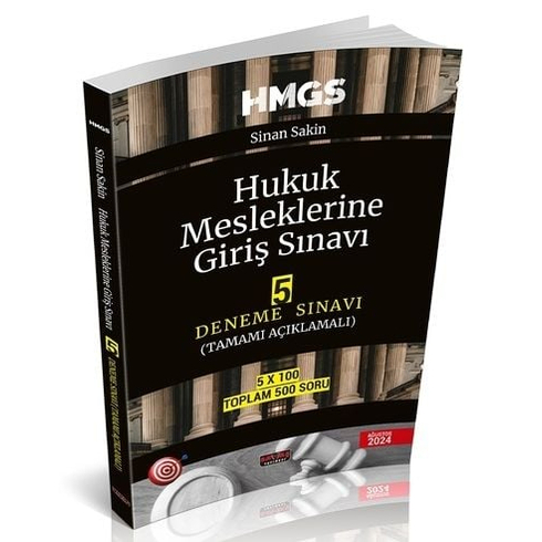 Hmgs Hukuk Mesleklerine Giriş Sınavı 5Deneme Sınavı Sinan Sakin