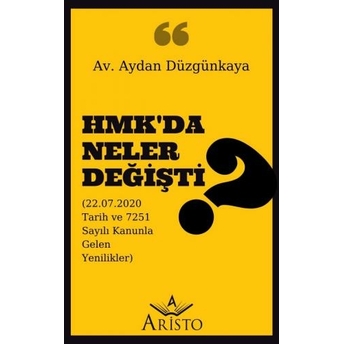 Hmk'Da Neler Değişti? Aydan Düzgünkaya