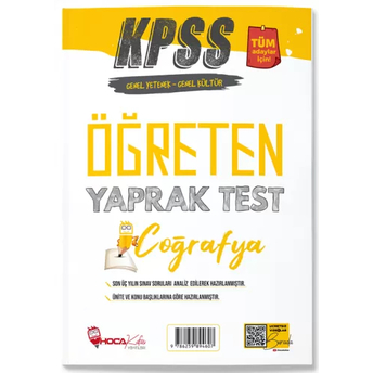 Hoca Kafası Yayınları Kpss Coğrafya Öğreten Yaprak Test Komisyon