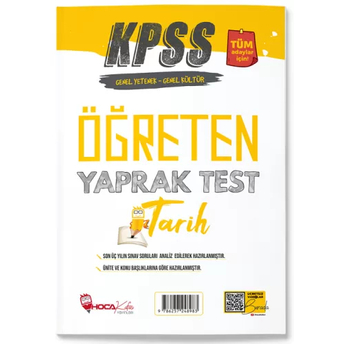 Hoca Kafası Yayınları Kpss Tarih Öğreten Yaprak Test Komisyon