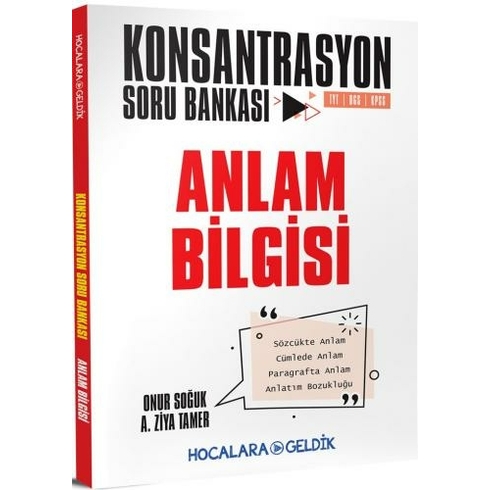 Hocalara Geldik Konsantrasyon Soru Bankası /Anlam Bilgisi - Onur Soğuk