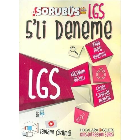 Hocalara Geldik Lgs Sorubüs 5'Li Deneme Sınavı