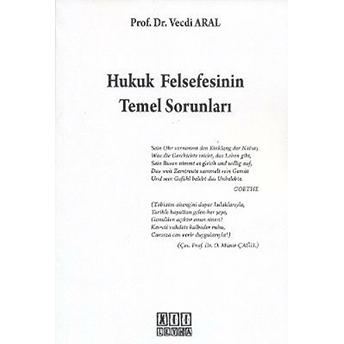 Hukuk Felsefesinin Temel Sorunları-Vecdi Aral