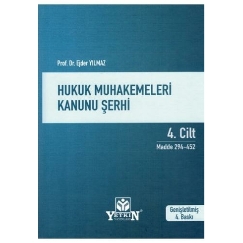 Hukuk Muhakemeleri Kanunu Şerhi (4 Cilt) Ejder Yılmaz