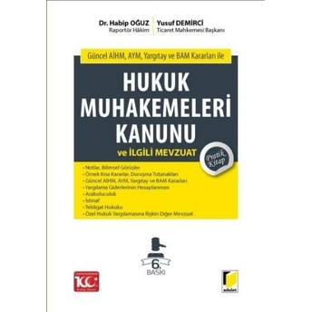 Hukuk Muhakemeleri Kanunu Ve Ilgili Mevzuat Pratik Kitap Habip Oğuz