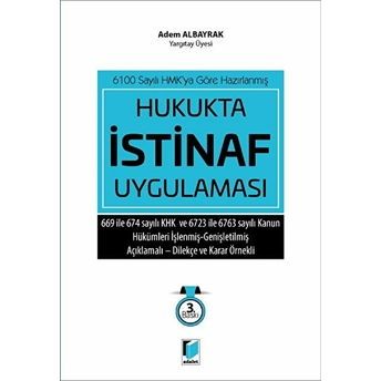 Hukukta Istinaf Uygulaması Adem Albayrak