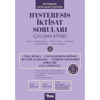 Hysteresis Iktisat Soruları Cilt 3 Son Dörtlü Para Banka - Uluslararası Iktisat - Büyüme Kalkınma - Türkiye Ekonomisi Soruları - Tufan Samet Özdurak