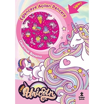 I Love Unicorn Eğlenceye Açılan Pencere Çıkartmalı Boyama Kitabı Kolektif