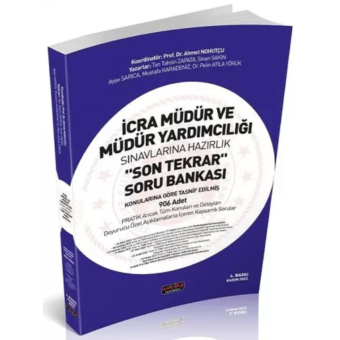 Icra Müdür Ve Müdür Yardımcılığı Son Tekrar Soru Bankası Tan Tahsin Zapata