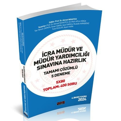 Icra Müdür Ve Müdür Yardımcılığı Tamamı Çözümlü 5 Deneme Ahmet Nohutçu