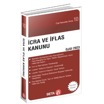 Icra Ve Iflas Kanunu Cep Serisi Eylül 2023