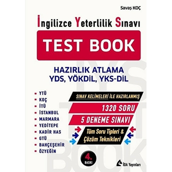 Ida Yayınları Ingilizce Yeterlilik Sınavı Test Book Savaş Koç