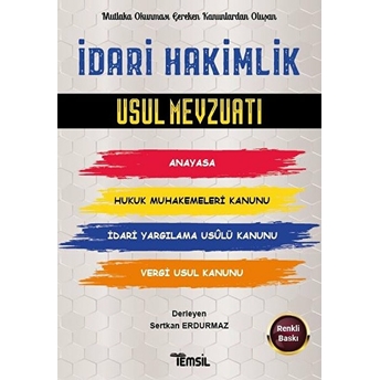 Idari Hakimlik Usul Mevzuatı Sertkan Erdurmaz