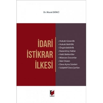 Idari Istikrar Ilkesi Murat Ekinci