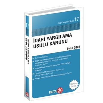 Idari Yargılama Usulü Kanunu Cep Eylül 2023