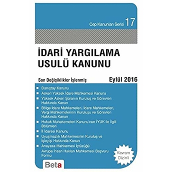 Idari Yargılama Usulü Kanunu (Ocak 2017) Cep Boy Kolektif