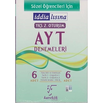 Iddialısına Yks 2. Oturum Ayt Denemeleri (Sözel Öğrencileri Için) Kolektif