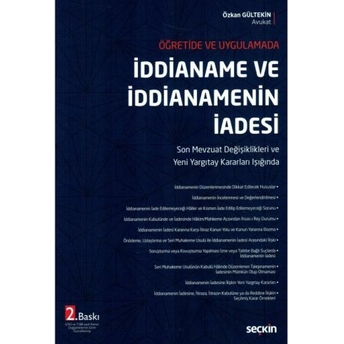 Iddianame Ve Iddianamenin Iadesi Özkan Gültekin