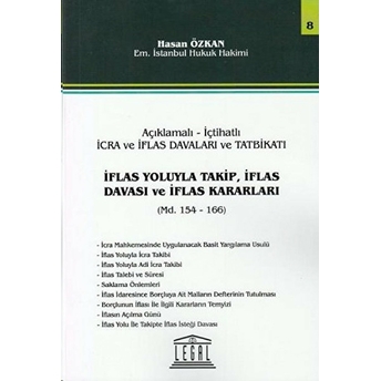 Iflas Yoluyla Takip, Iflas Davası Ve Iflas Kararları - Seri 8