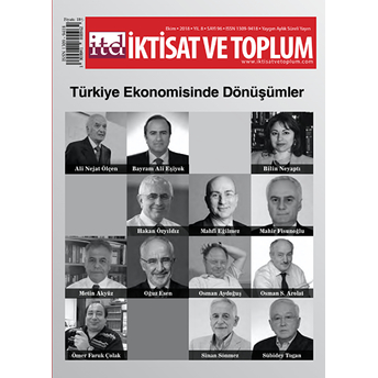 Iktisat Ve Toplum Dergisi Sayı: 96 Ekim 2018 Kolektif