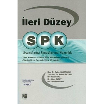 Ileri Düzey Spk Lisanslama Sınavlarına Hazırlık Adem Altay